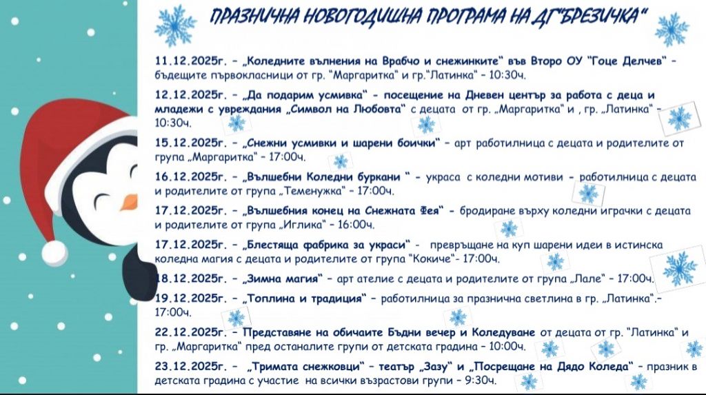 "Споделени празници" - ДГ Брезичка - Гоце Делчев