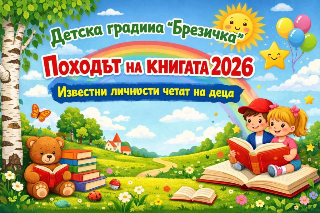 Национална кампания "Походът на книгите" - "Известни българи четат на деца" - ДГ Брезичка - Гоце Делчев